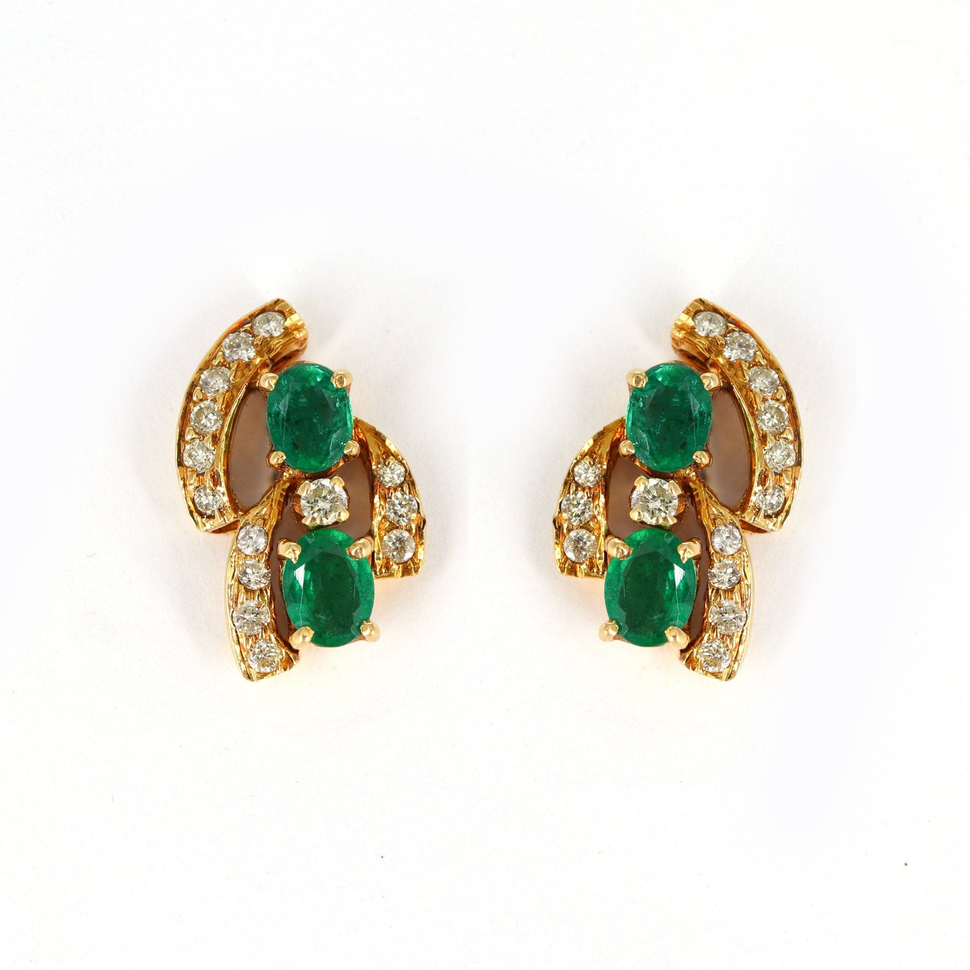 Unique Design Yellow Earring 18K Gold