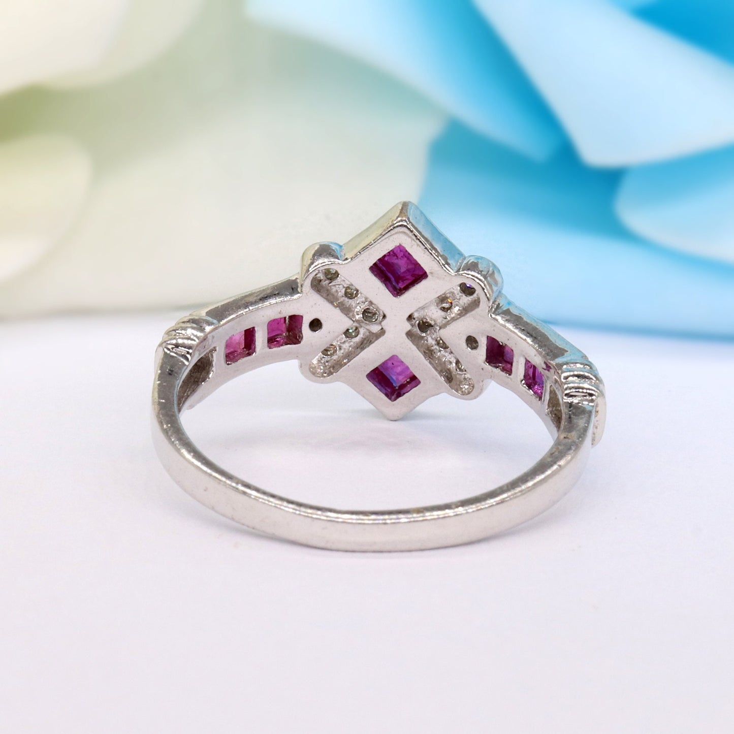 Ruby Band Ring Silver