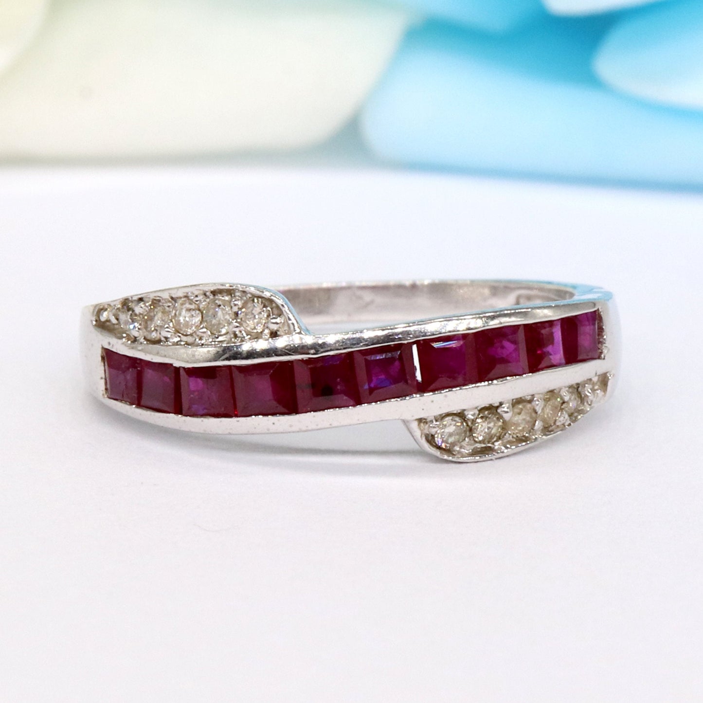 925 Sterling Ruby Ring Silver