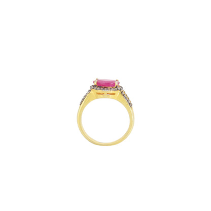 Ruby Gemstone Ring Silver