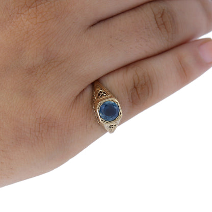 Antique Filigree 9K Ring Gold