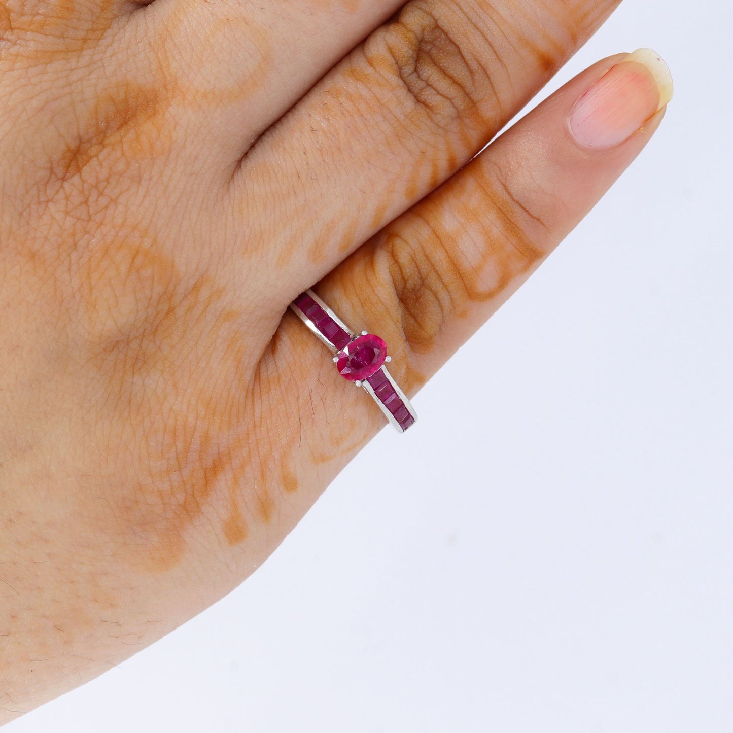 Solitaire Engagement Ring Silver
