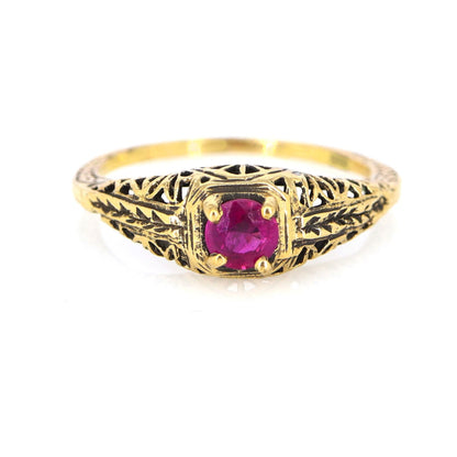 Antique Ruby Ring Gold