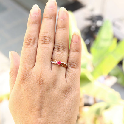 Yellow Beautiful Handcrafted Ring 14K Gold