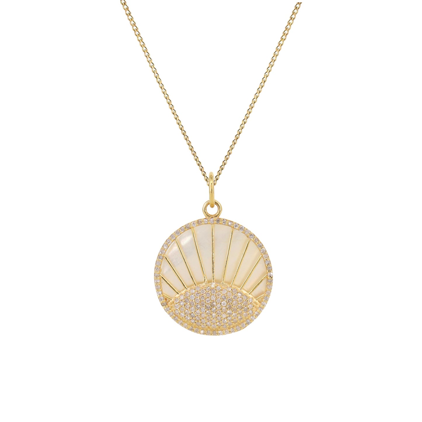 Coin Medallion Evil Eye Pendant Gold