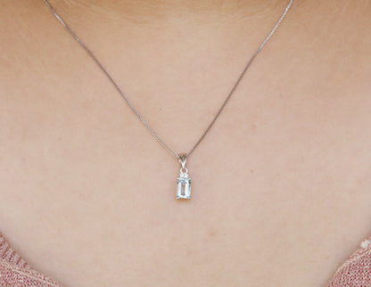 Handmade Jewellery White Aquamarine Pendant 14K Gold