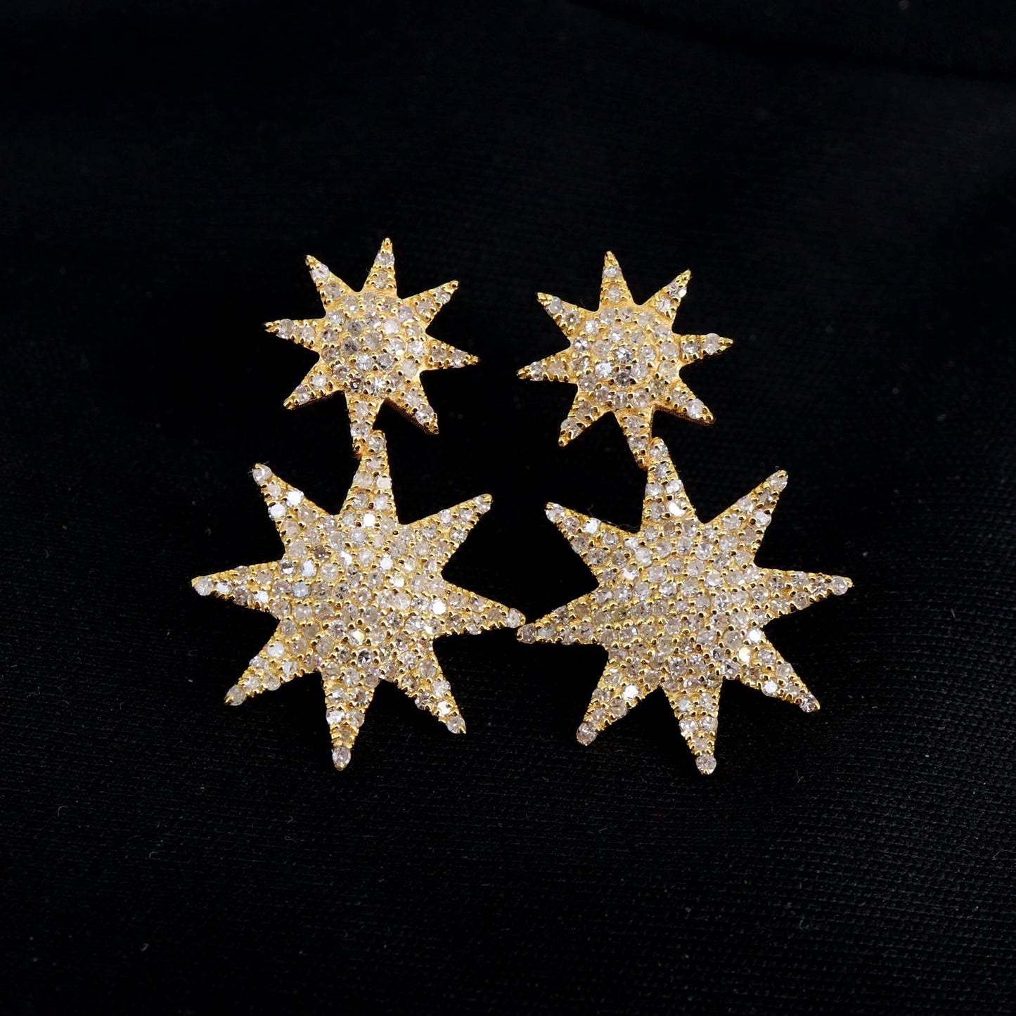 Celestial North Starburst Earring 14K Gold