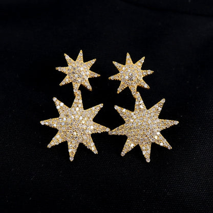 Celestial North Starburst Earring 14K Gold