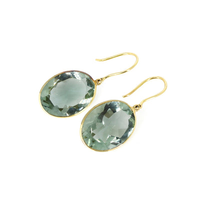 Green Amethyst Earring 18K Gold