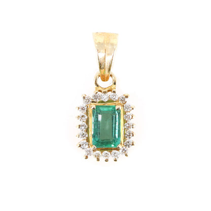 Yellow Jewelry Women Emerald Earring 14K Gold