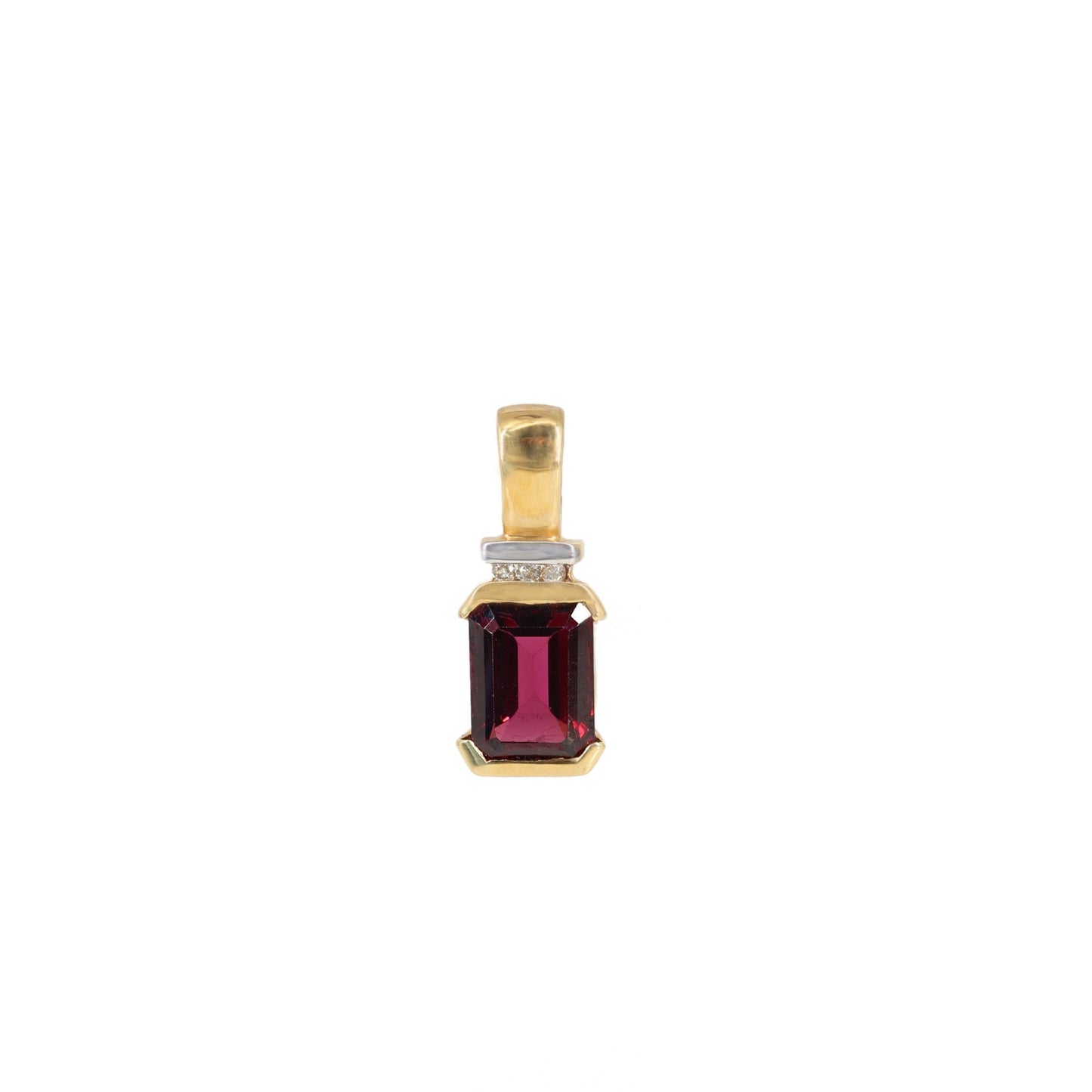 Garnet Pendant 14K Gold