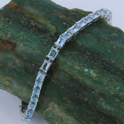 Blue Topaz Bracelet Silver