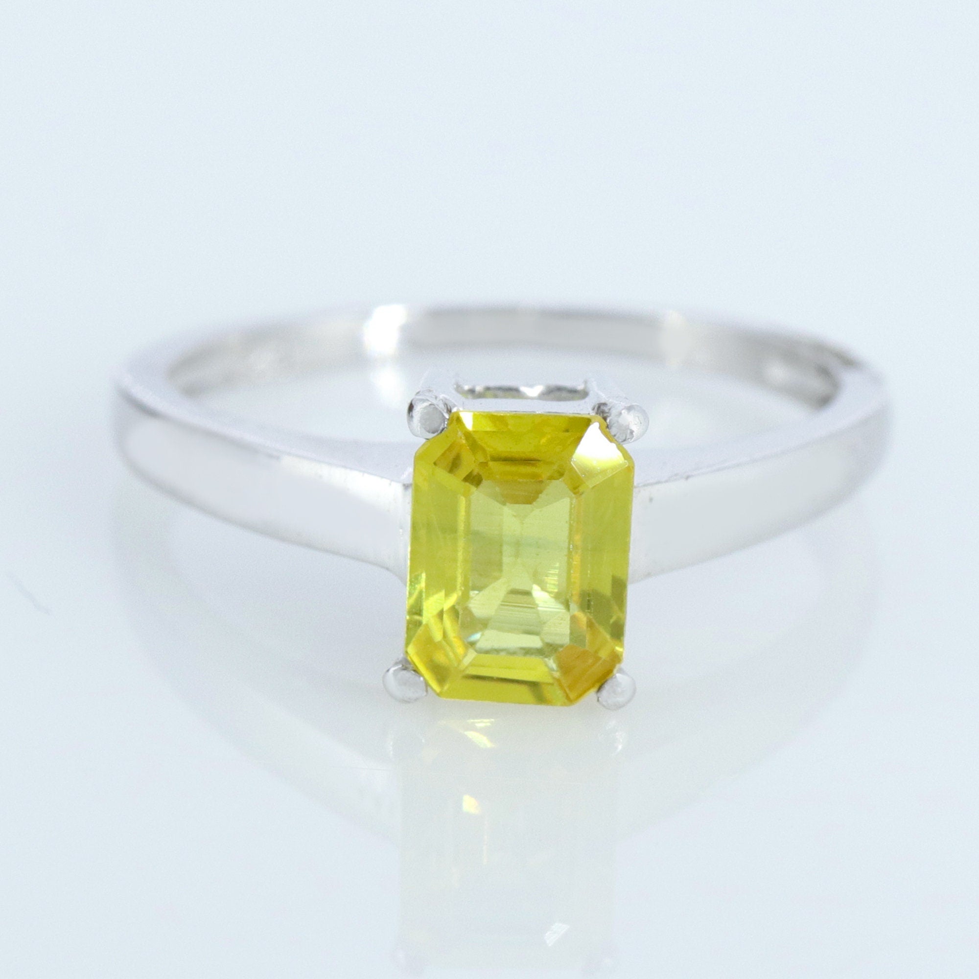 Yellow Sapphire Ring Silver