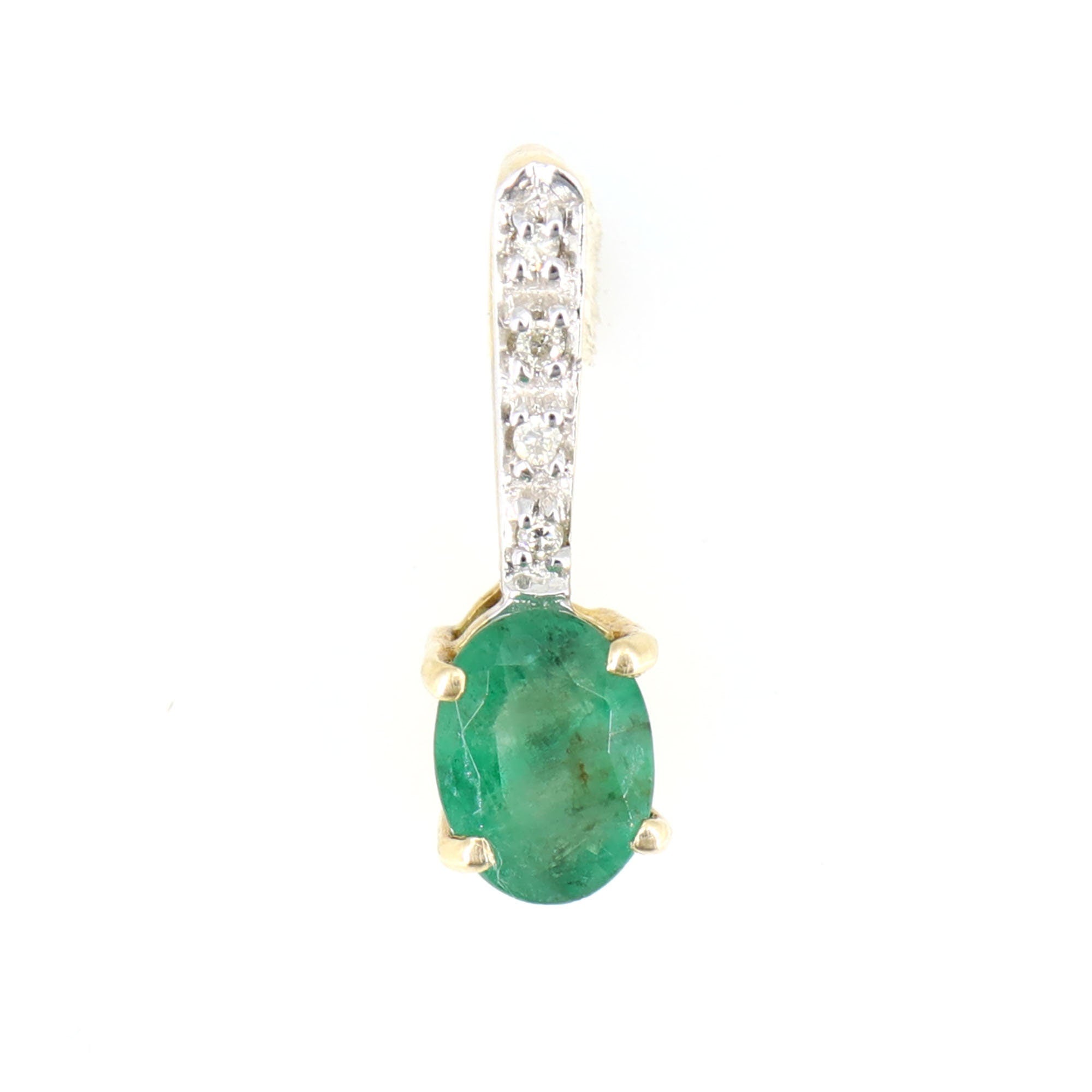 0.88 Emerald Pendant 14K Gold