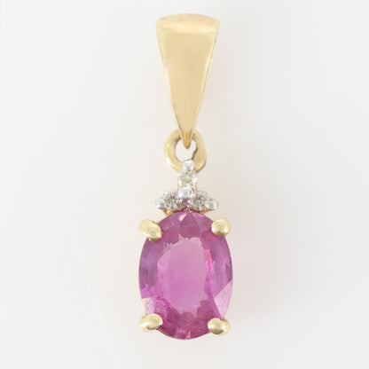 14Kt Yellow Ruby Necklace Gold