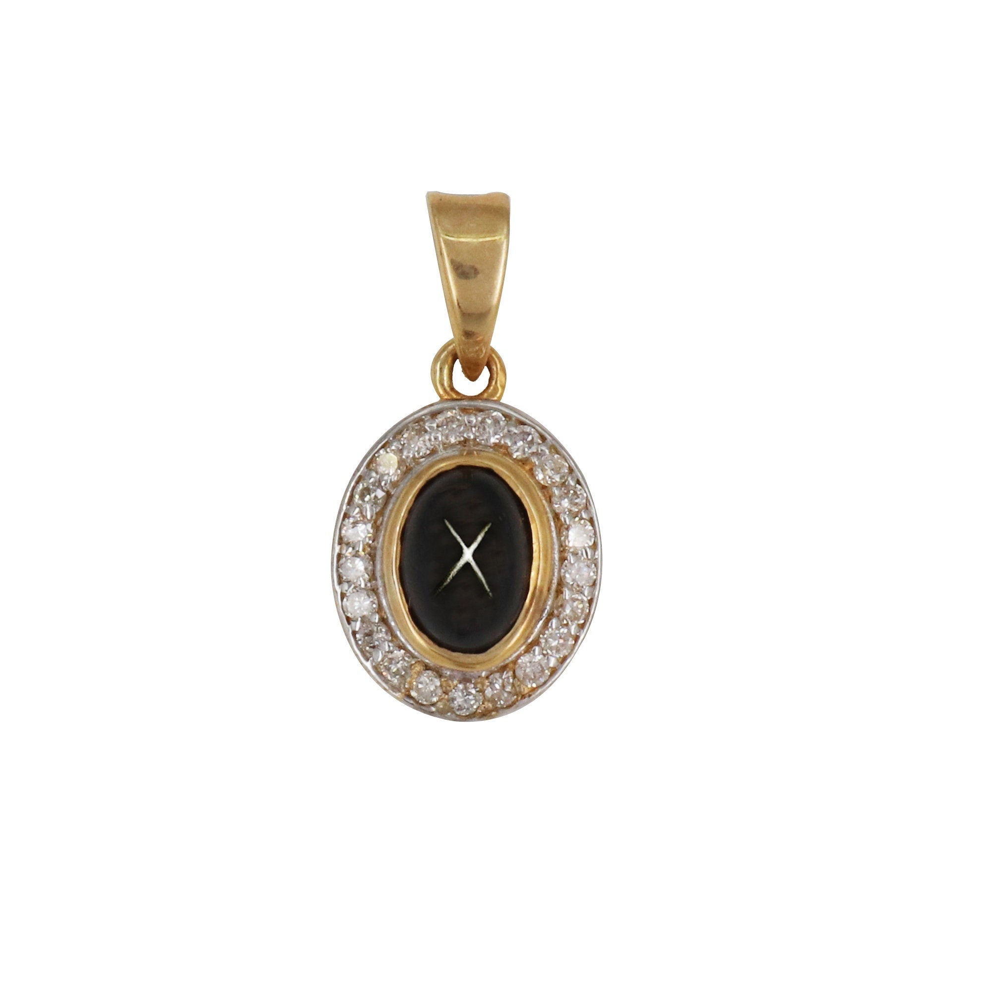 Black Star Pendant 14K Gold