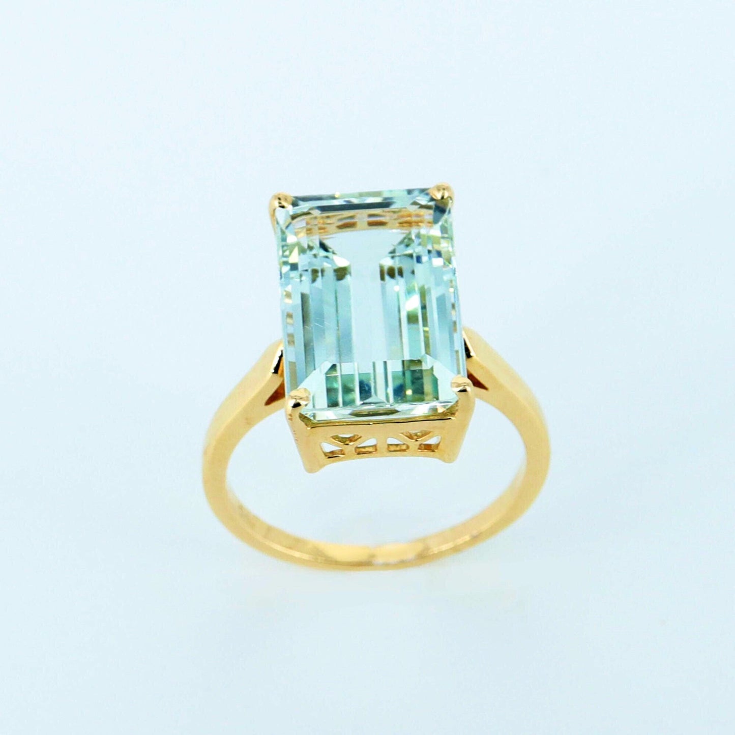 Yellow Aquamarine Ring 14K Gold