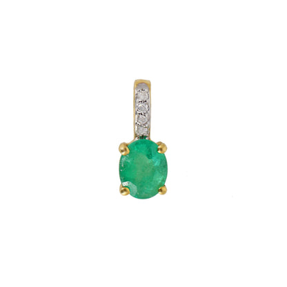 Yellow Emerald Pendant 14K Gold