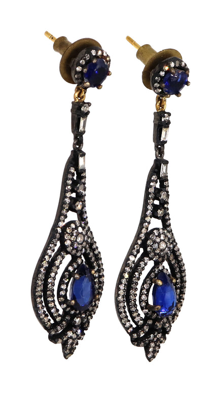 Very Beautiful Kyanite Designer Earring Gold