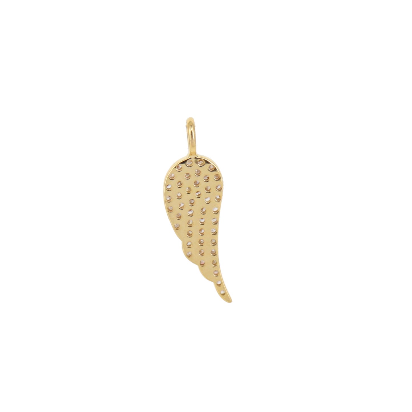 Small Angel Wing Charm Wing Pendant 14K Gold
