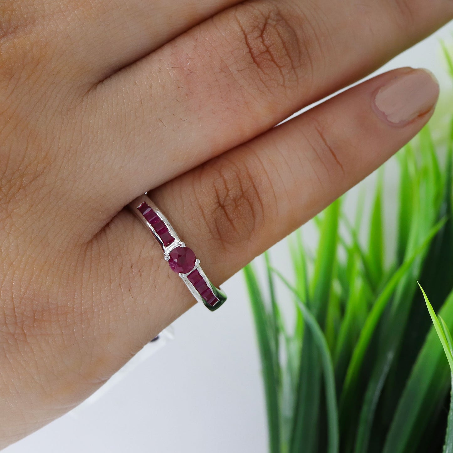 Solitaire Engagement Ring Silver