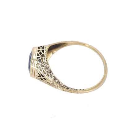 Antique Filigree 9K Ring Gold