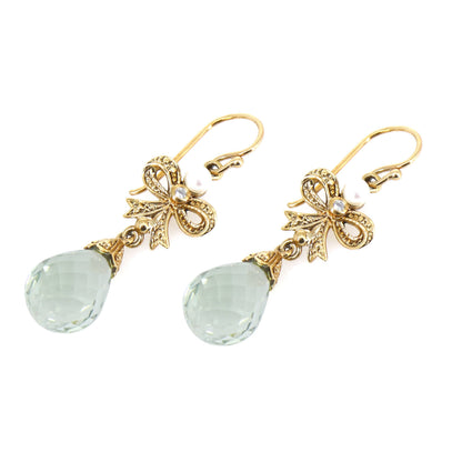 9K Yellow Bow Style Earring Gold