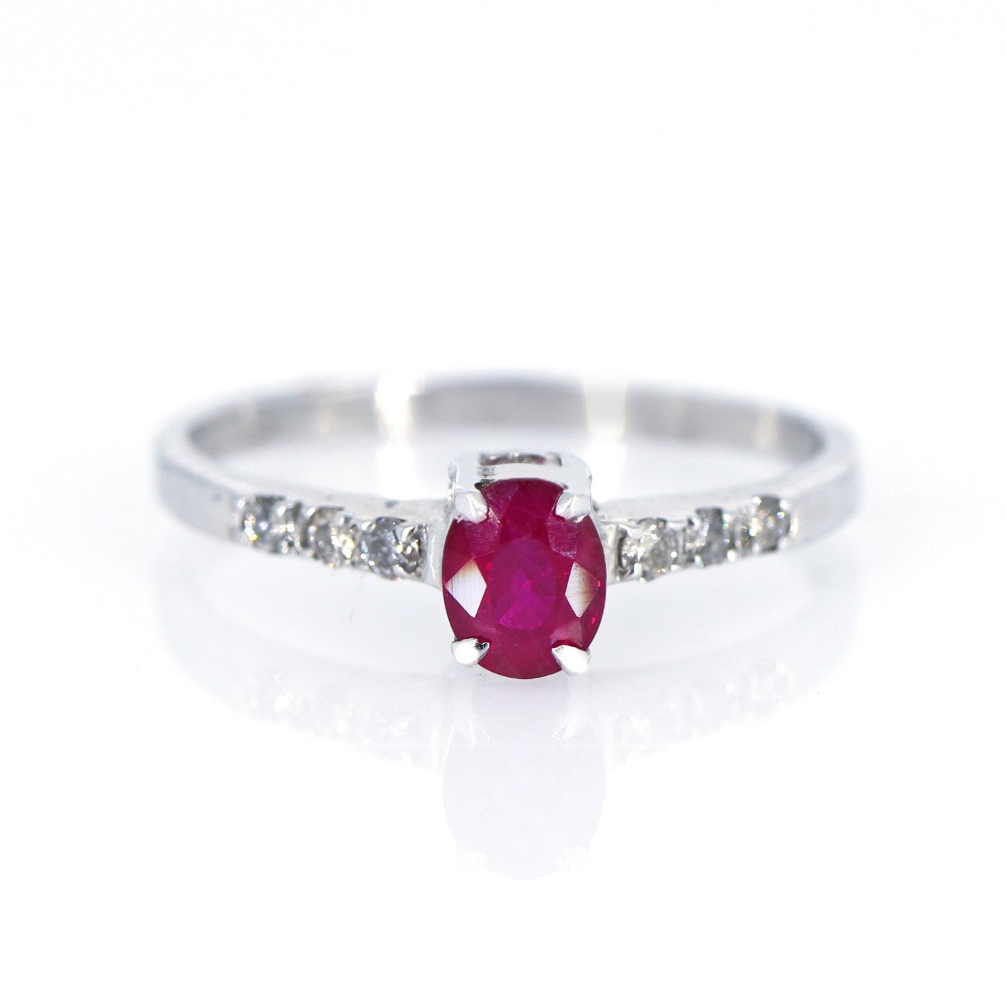 Solitaire Engagement Ring Silver