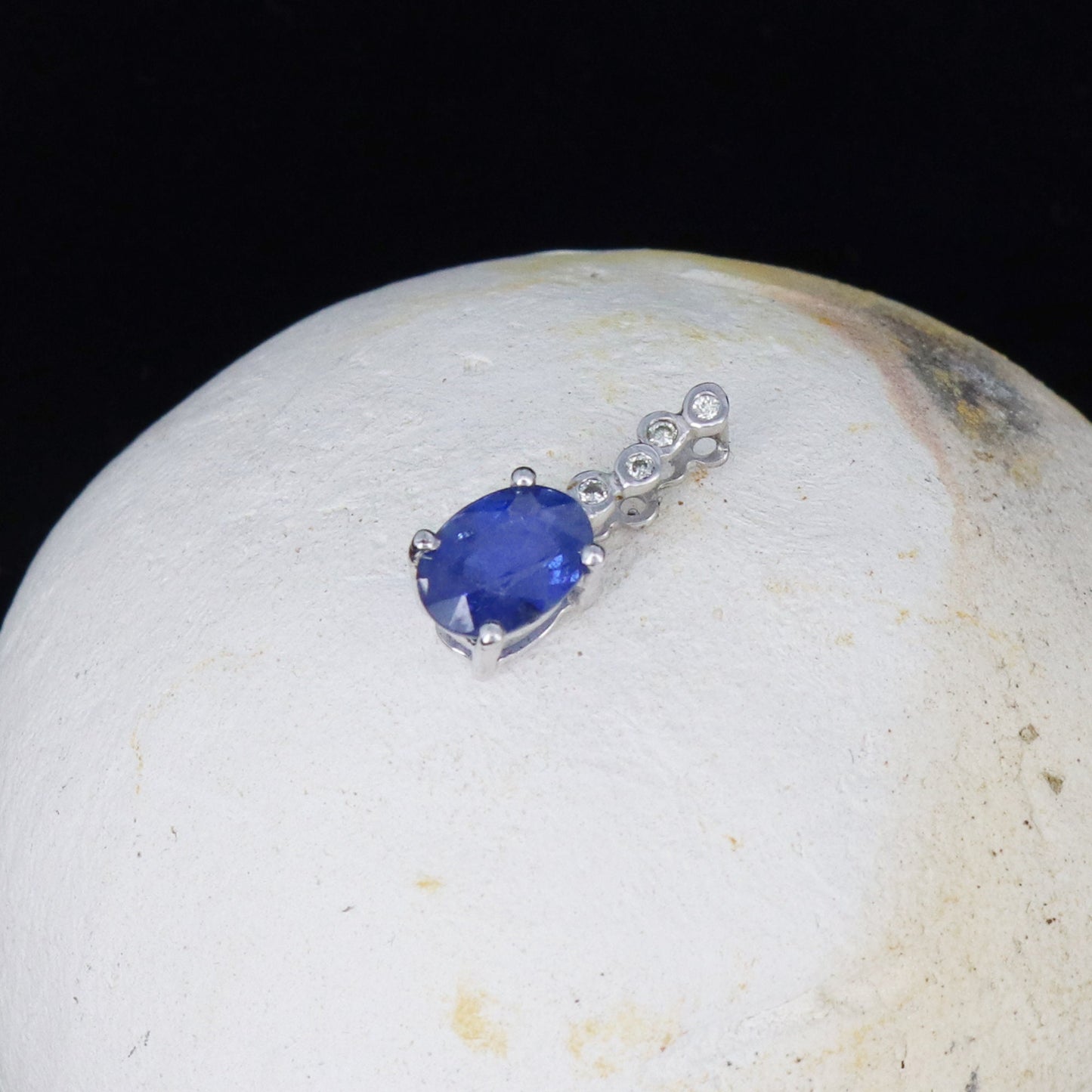 Blue Sapphire Necklace 14K Gold