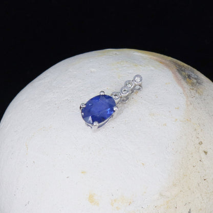 Blue Sapphire Necklace 14K Gold