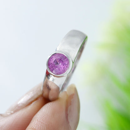 Pink Sapphire Ring Silver