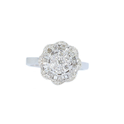 Flower Shape Unique Design Ring 18K Gold