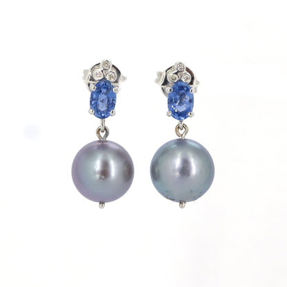 White Earring 14K Gold