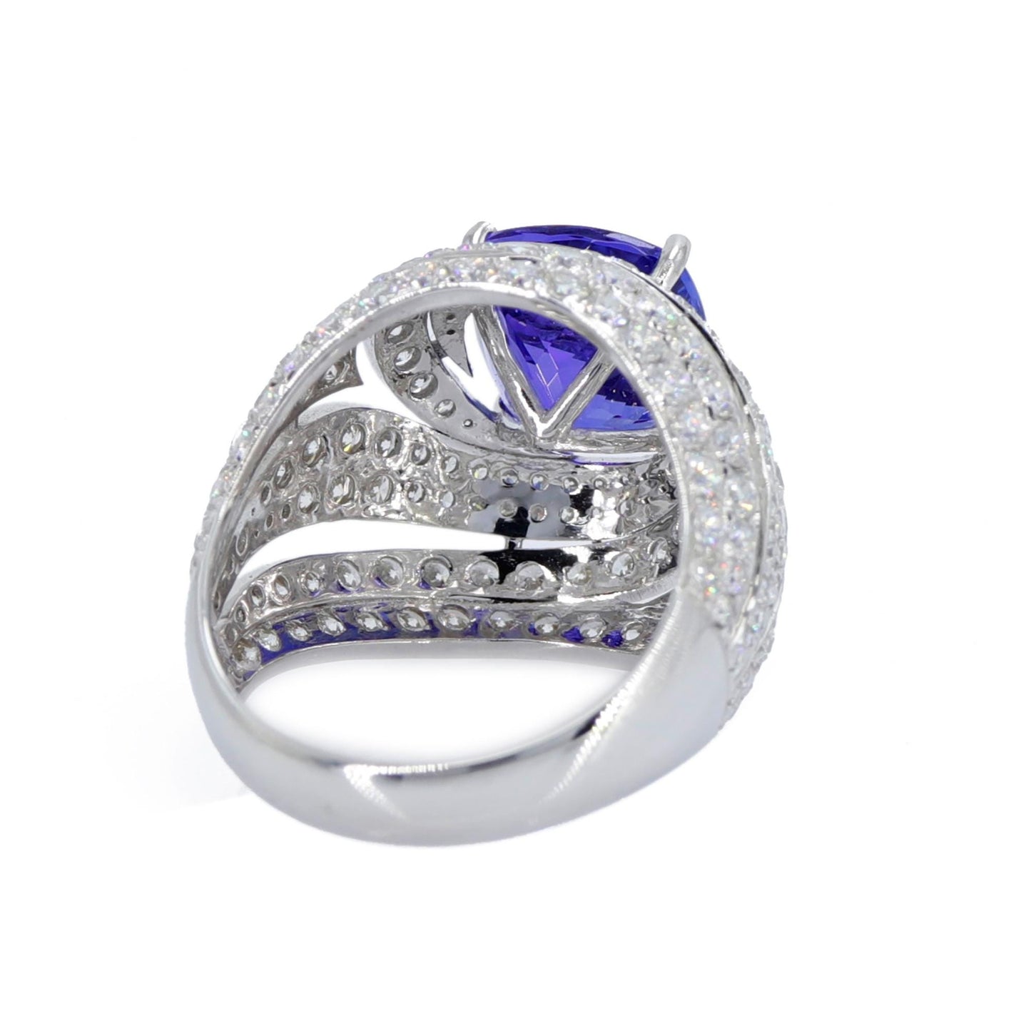 Royal Blue Tanzanite Ring 18K Gold