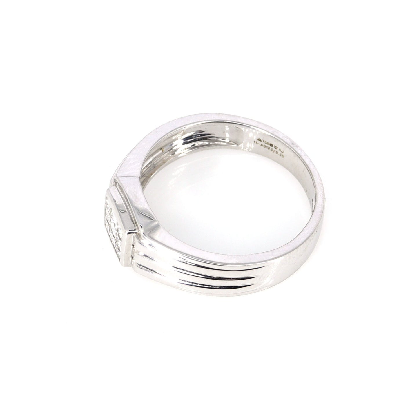 Invisible Setting Princess Cut Ring 18K Gold