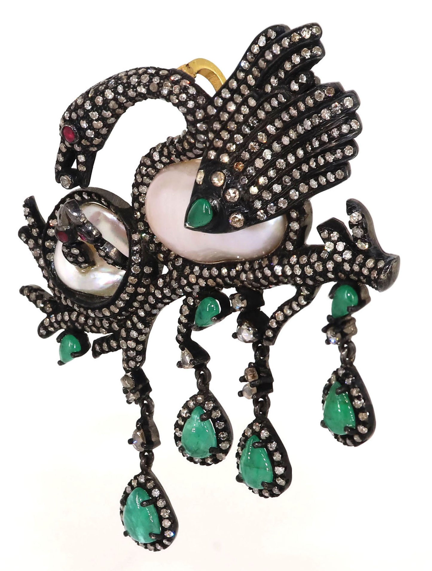 Exclusively Designed Victorian Siberian Crane Pendant