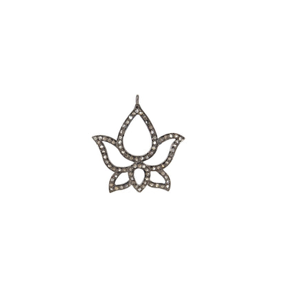 Sterling Lotus Charm 925 Charm Jewelry Making Supplies Bracelet Silver
