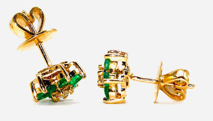 Yellow Emerald Studs Cute Studs Emerald Studs Studs As Gifts Gifts Dainty Studs 14K Gold