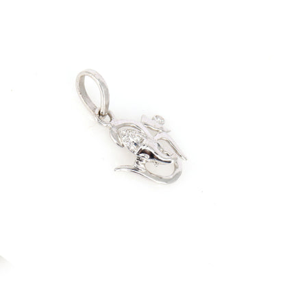 White Pendant 18K Gold
