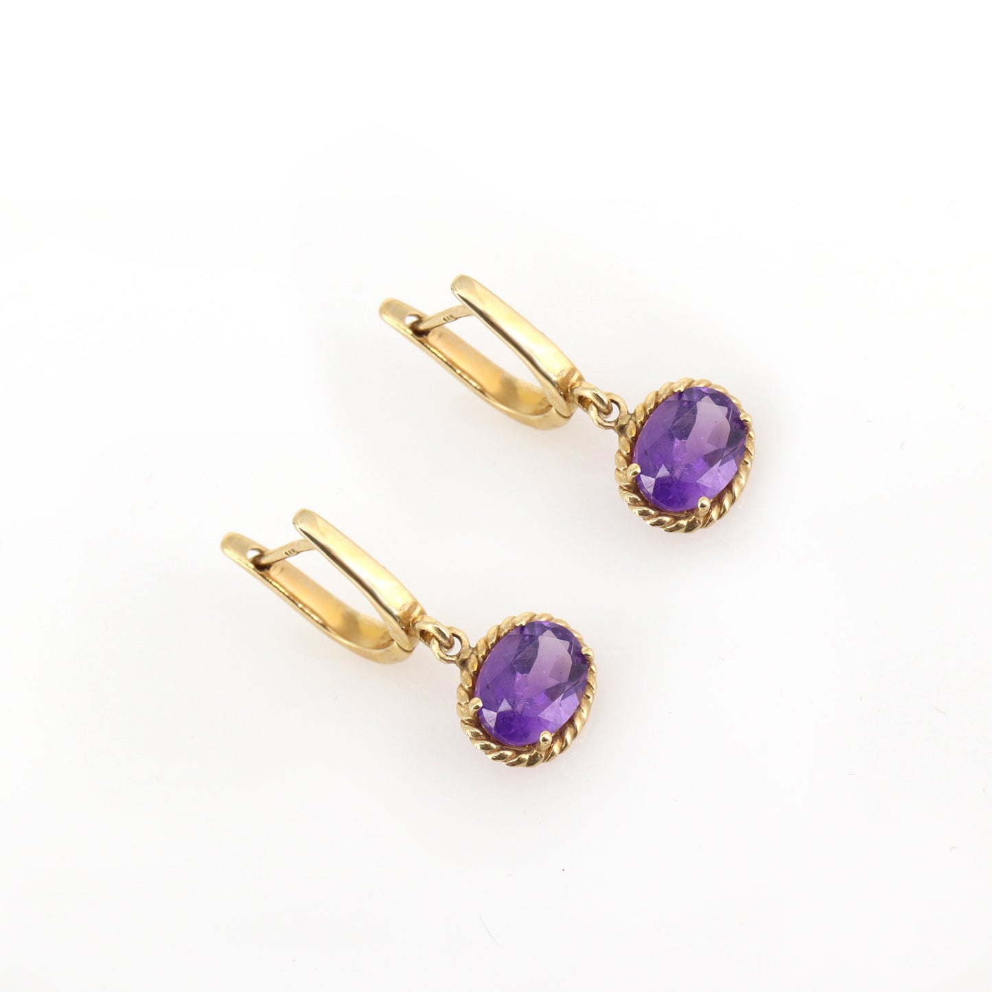 Amethyst Earring 14K Gold