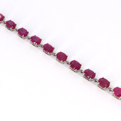 Ruby Bracelet Silver