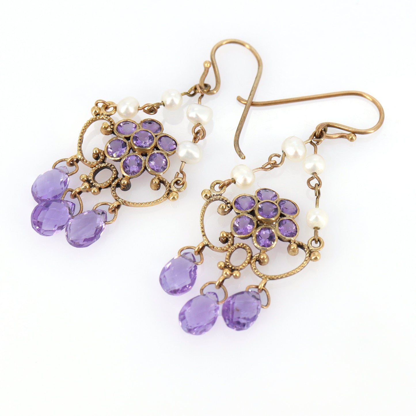 Chandalier 9K Yellow Earring Gold