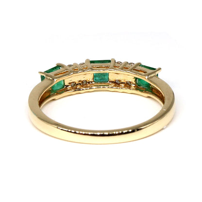 Handmade Emerald & Ring 14K Gold