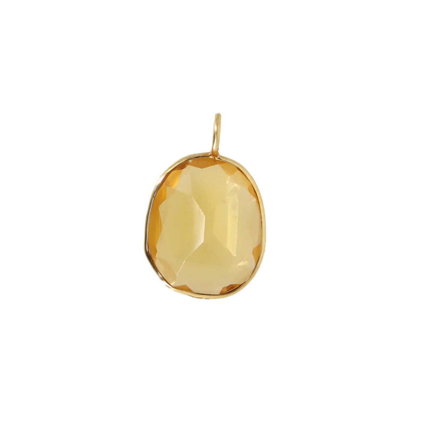 Citrine Pendant 18K Gold