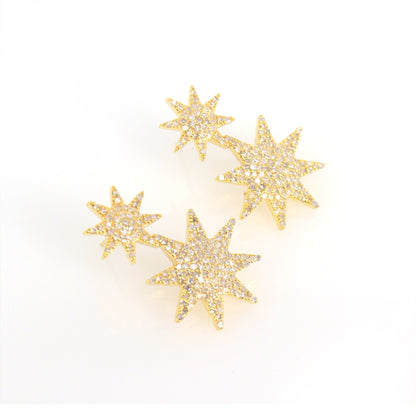 Celestial North Starburst Earring 14K Gold