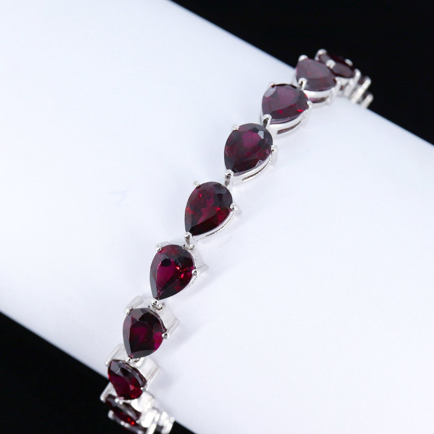 Garnet Bracelet Silver