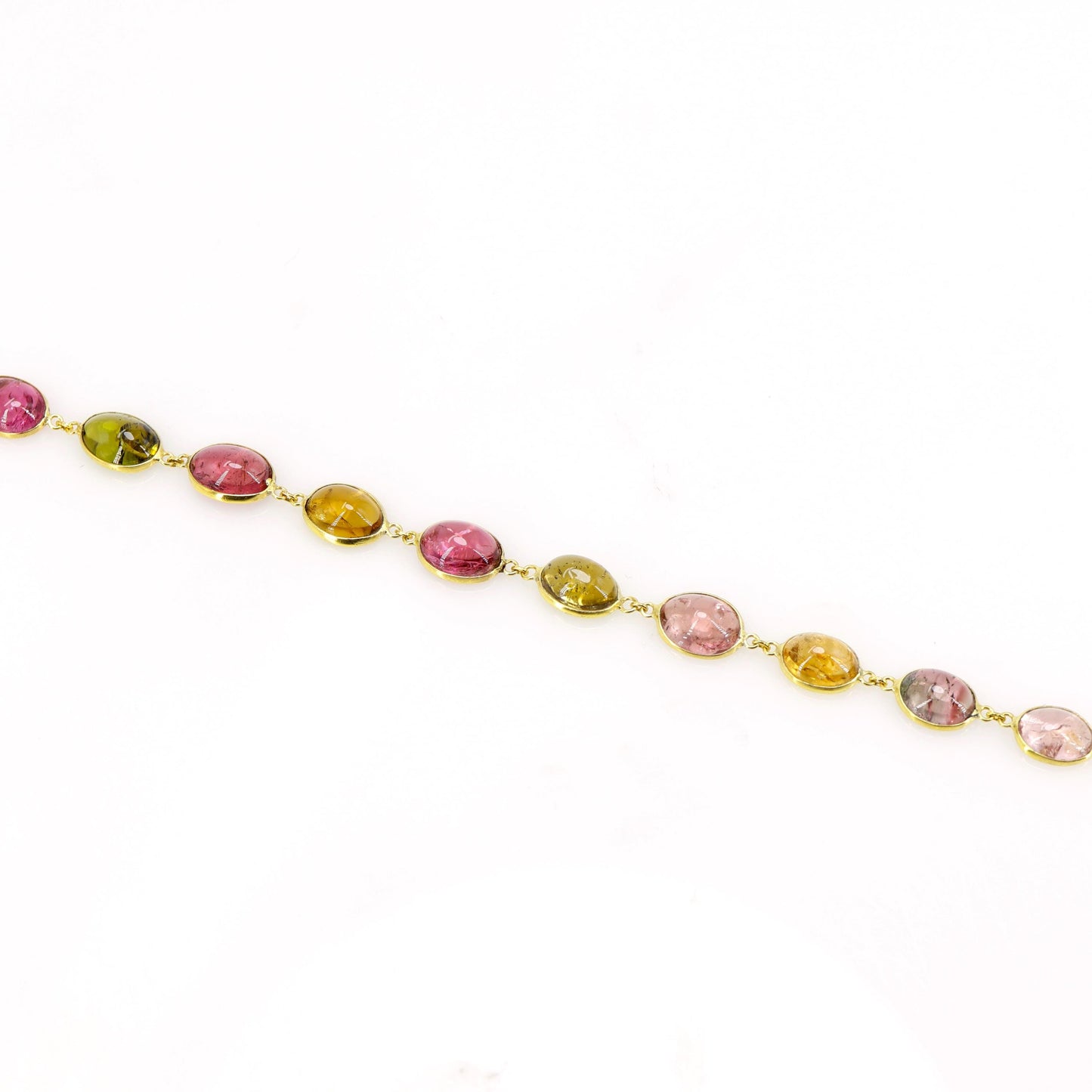 Yellow Beautiful Multi Tourmaline Bracelet 14K Gold