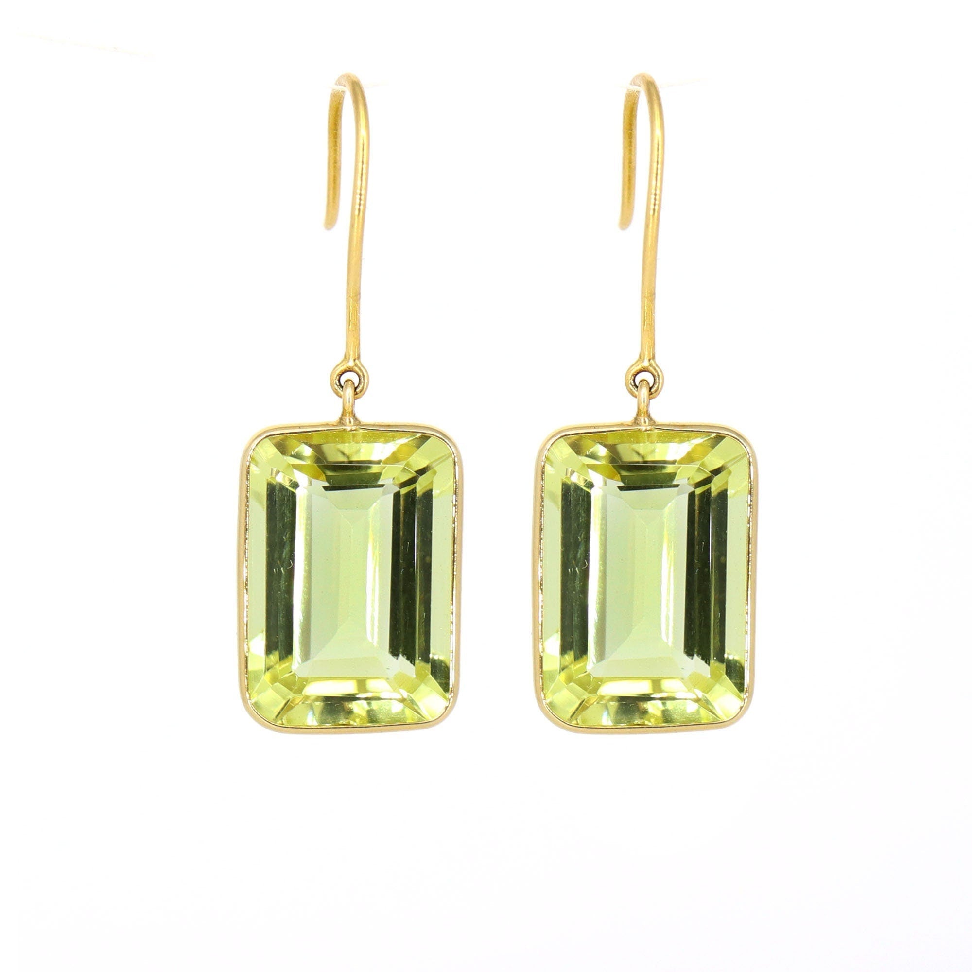 Yellow Lemon Topaz Earring 18K Gold