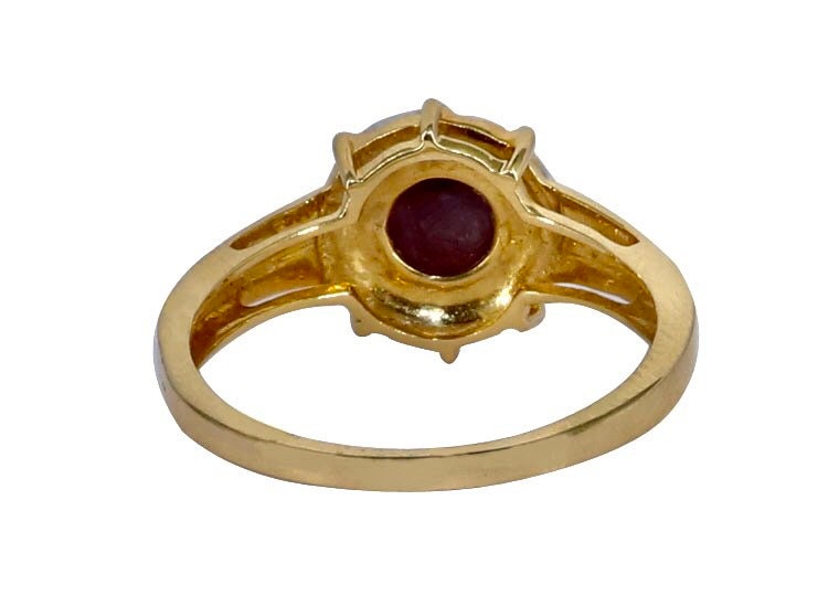 Yellow Star Ruby Ring 14K Gold