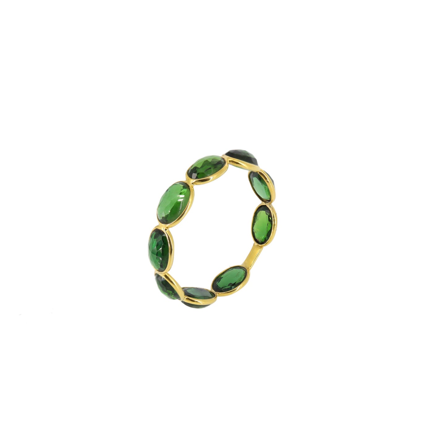 Bezel Chrome Tourmaline Ring 18K Gold